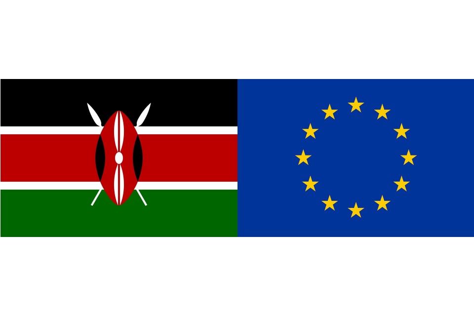 Flags of Kenya and EU