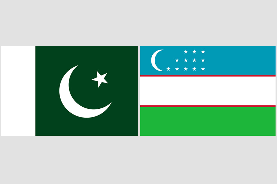 Pakistan Uzbekistan Flags