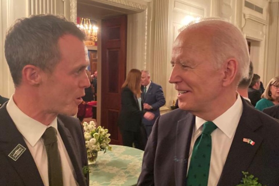 Seamus Leheny meeting President Joe Biden