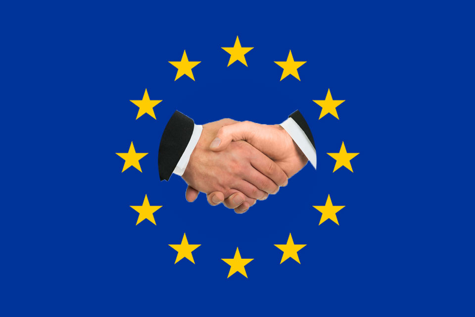 EU Flag Handshake